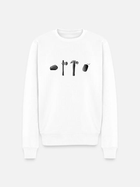 Toololution - Männer Premium Bio Pullover - Weiß