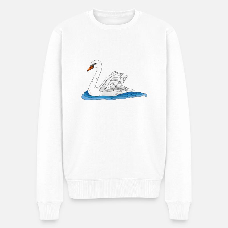 Weißer Vogel - Männer Premium Bio Pullover - Weiß