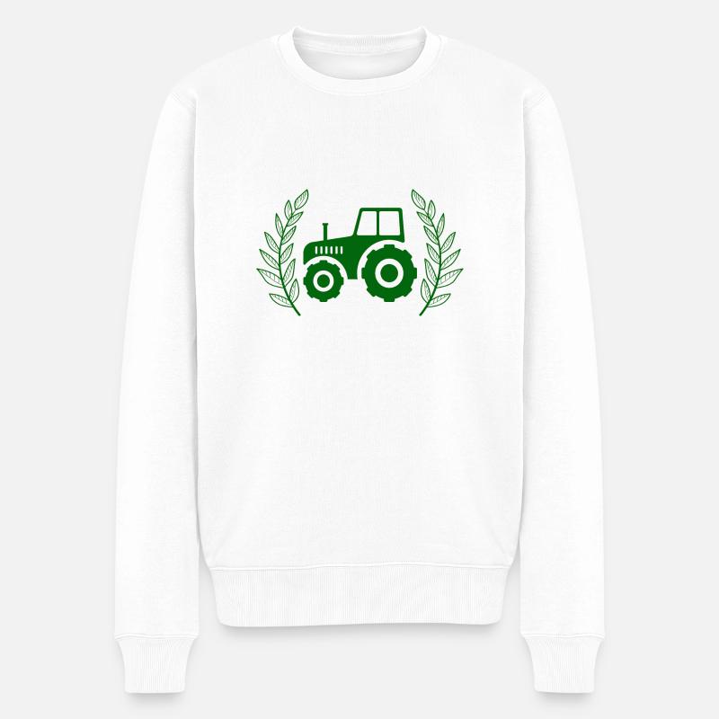 Traktor - Männer Premium Bio Pullover - Weiß