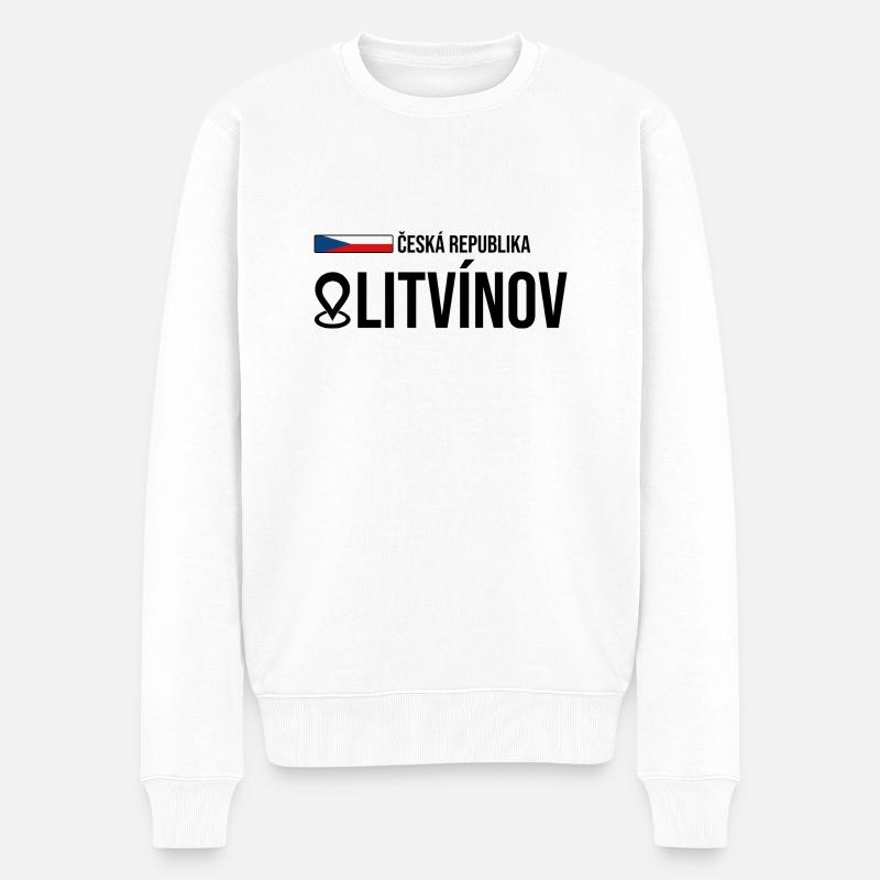 Erzgebirge Tschechien Litvínov - Männer Premium Bio Pullover - Weiß