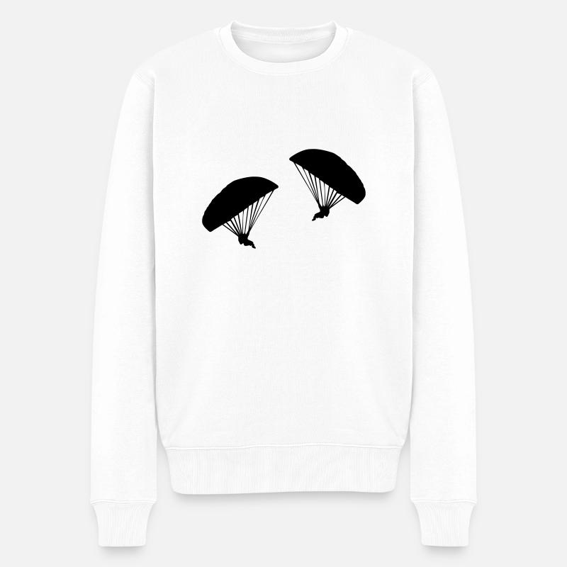 fallschirmspringer 2 - Männer Premium Bio Pullover - Weiß