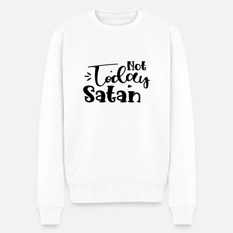 Pas aujourd’hui Satan - Pull Premium bio Homme - blanc