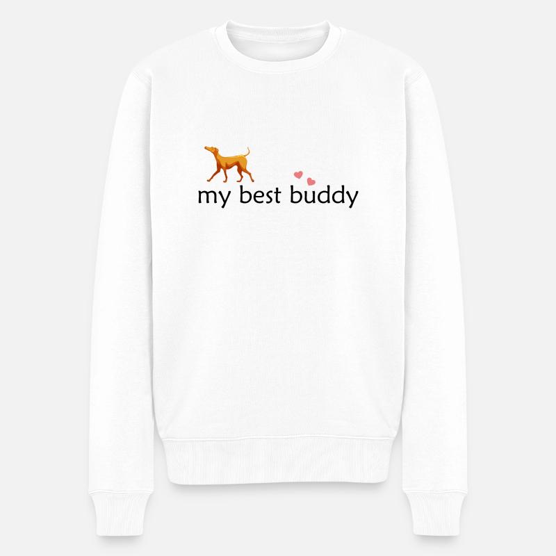 Chien Hund - Pull Premium bio Homme - blanc