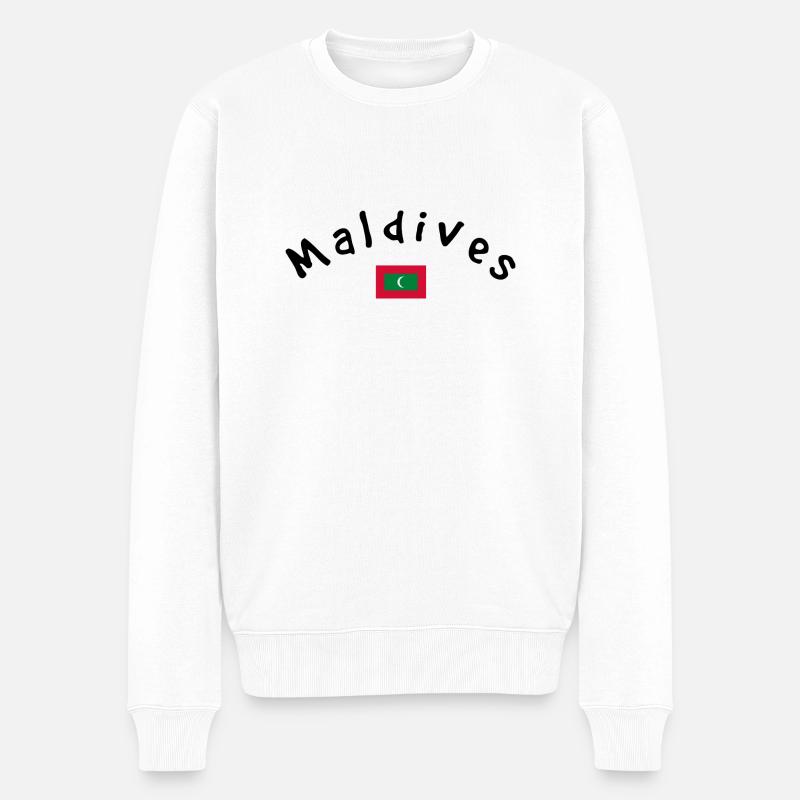 Maldives - Männer Premium Bio Pullover - Weiß