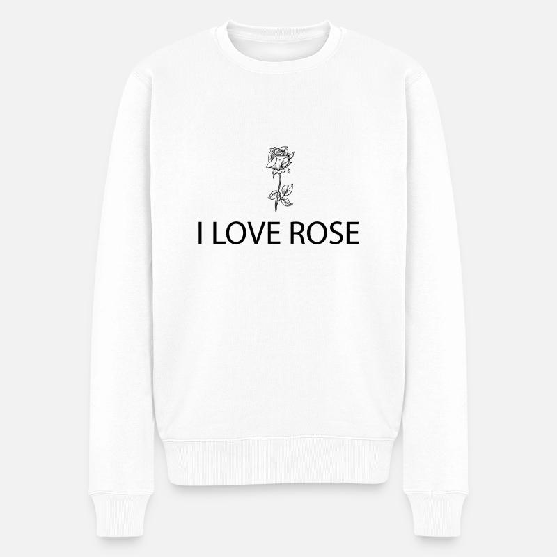 Flower Blume Pflanze - Männer Premium Bio Pullover - Weiß