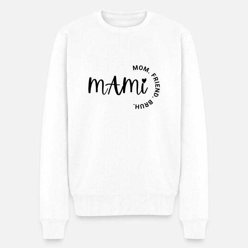 Maman Amie Bruh - Pull Premium bio Homme - blanc