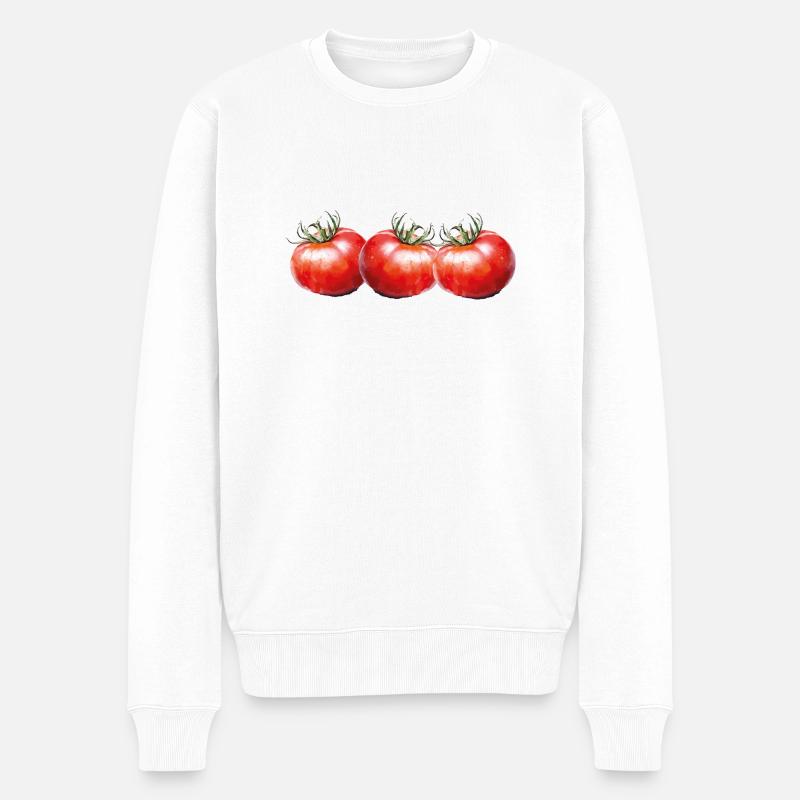 tomaten 3 - Männer Premium Bio Pullover - Weiß