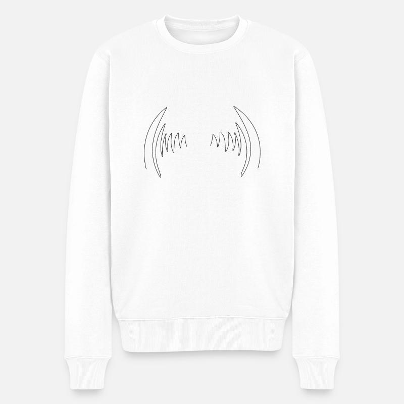 Flügel - Männer Premium Bio Pullover - Weiß