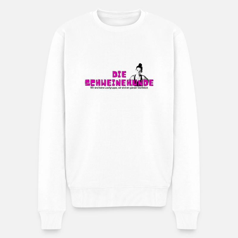 dieSchweinehunde - Männer Premium Bio Pullover - Weiß
