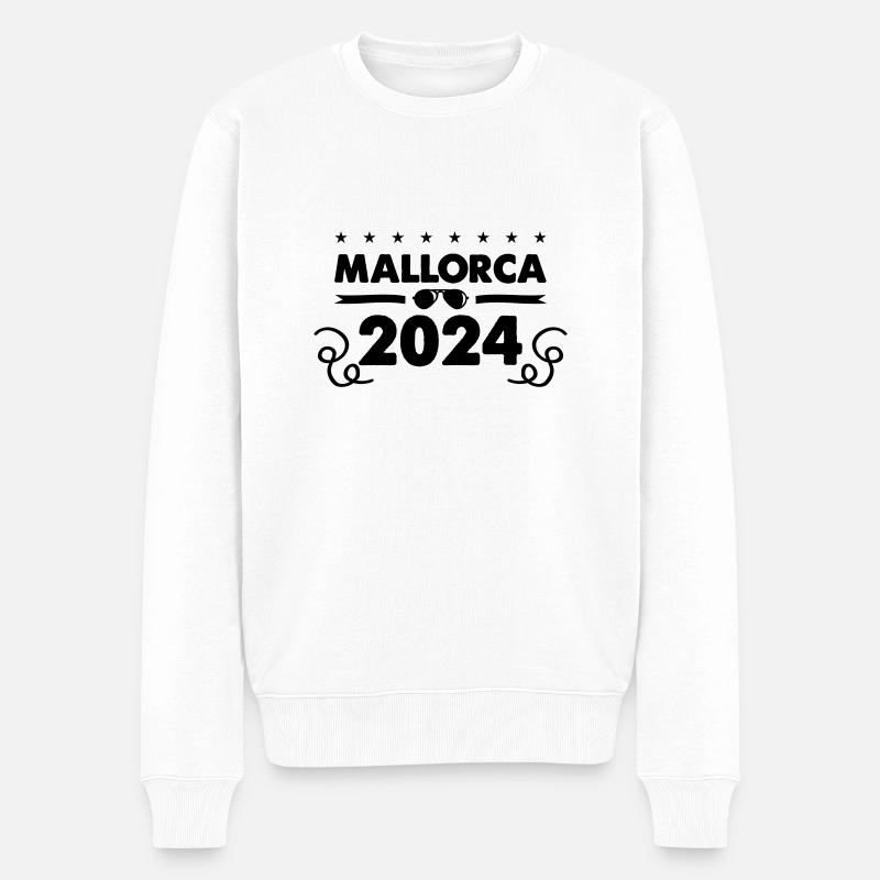mallorca 2024 - Männer Premium Bio Pullover - Weiß