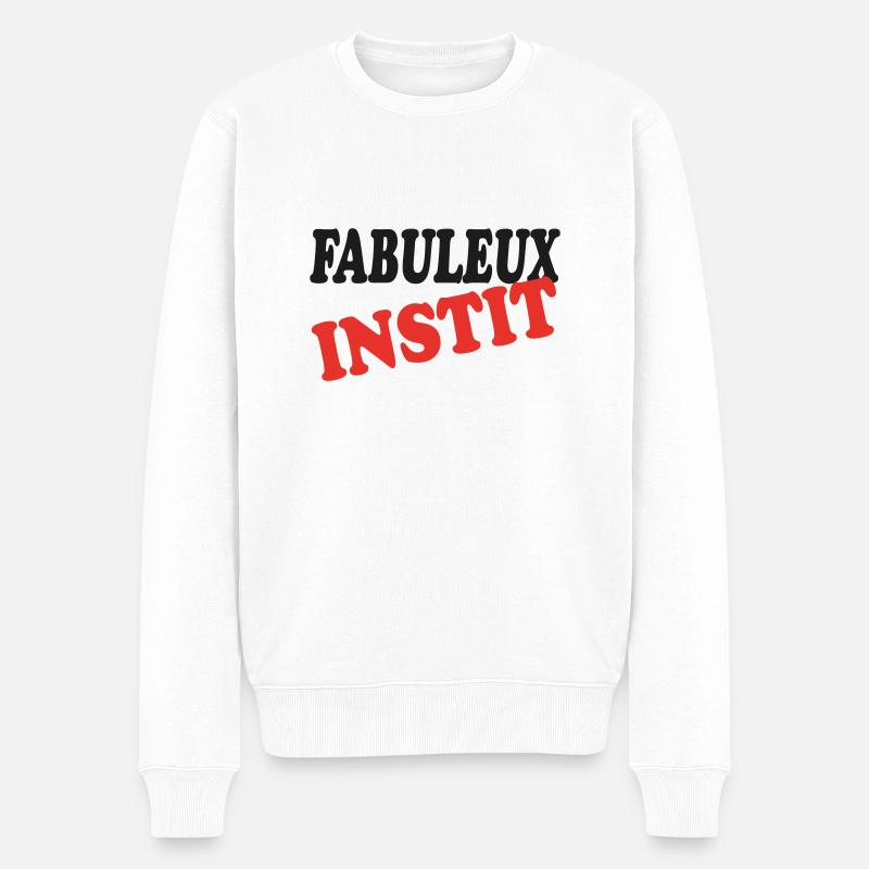 FABULEUX INSTIT - Pull Premium bio Homme - blanc