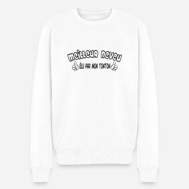 BESTER Neffe - Männer Premium Bio Pullover - Weiß