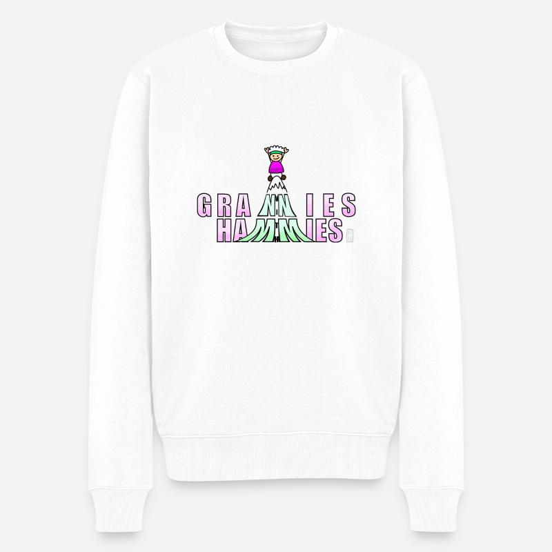 Grannies with Hammies - Männer Premium Bio Pullover - Weiß