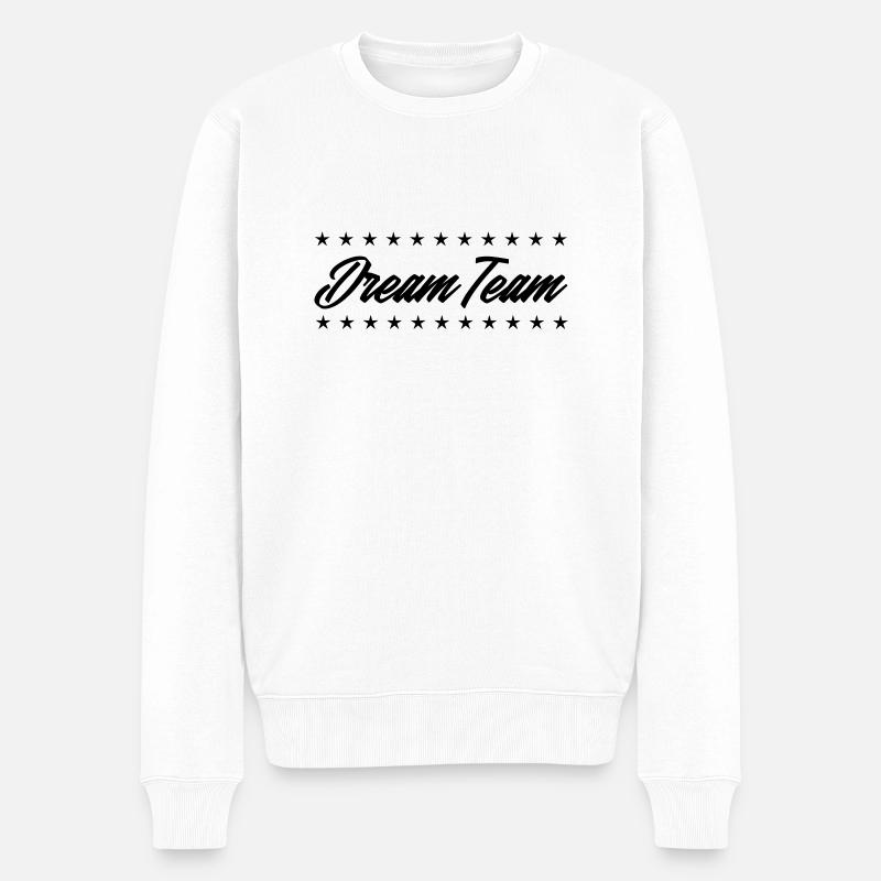 dream team - Männer Premium Bio Pullover - Weiß