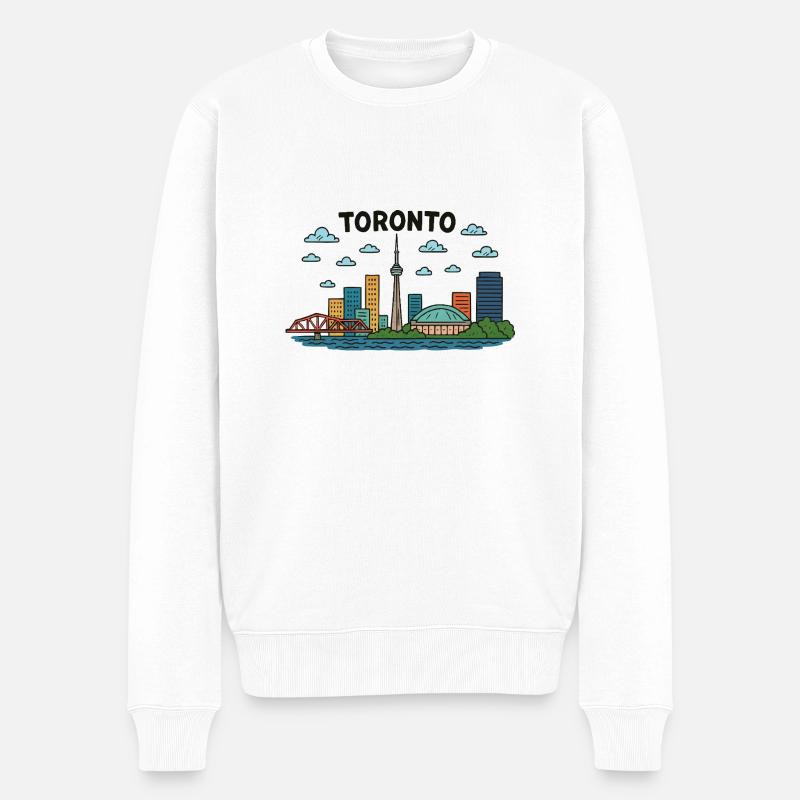 Ville de Toronto, Canada - Pull Premium bio Homme - blanc