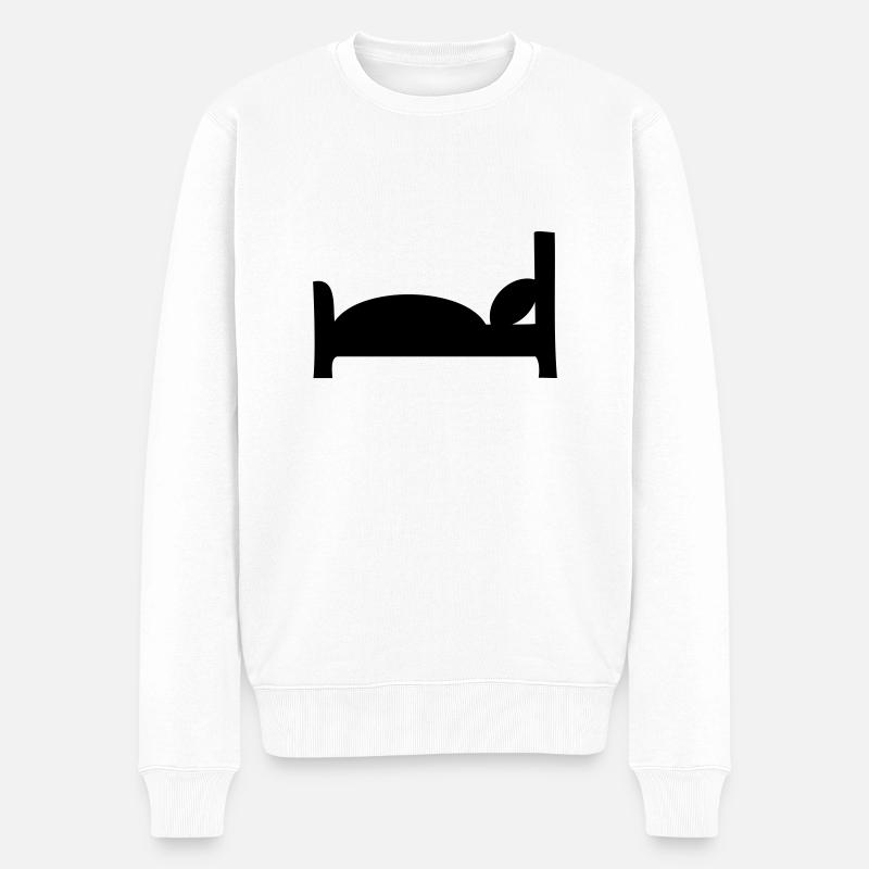 Bett - Männer Premium Bio Pullover - Weiß