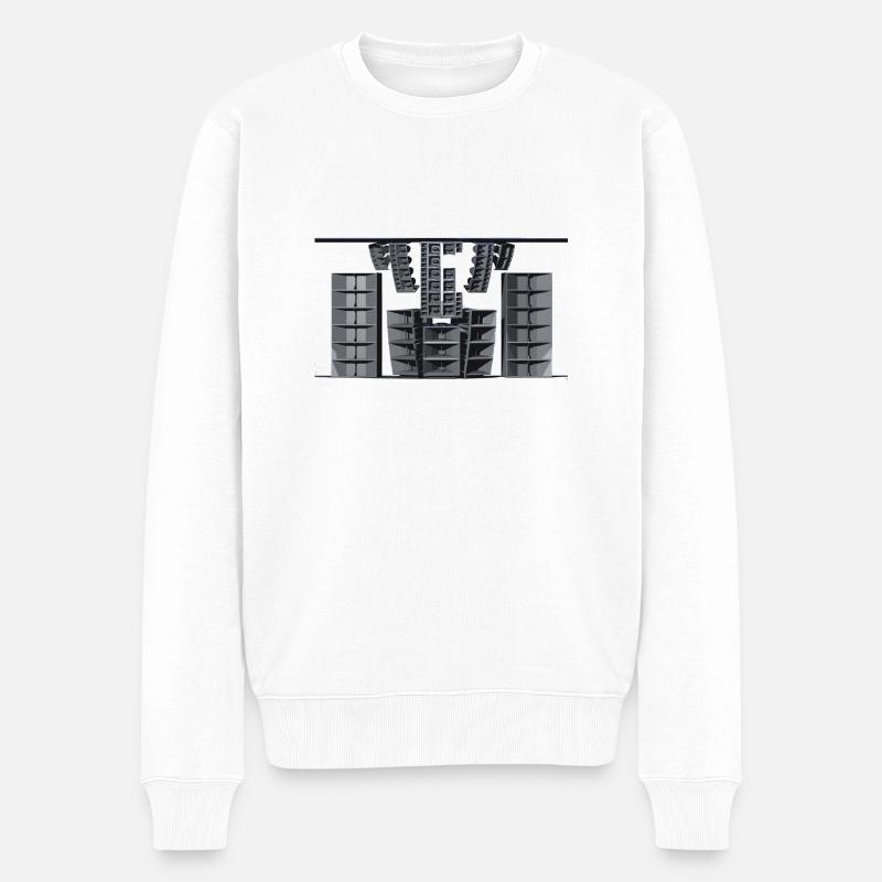 sound system - Männer Premium Bio Pullover - Weiß