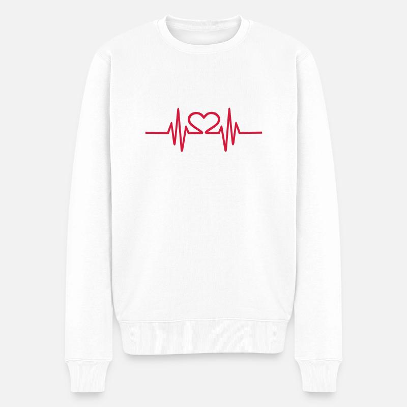Coeur - Pull Premium bio Homme - blanc