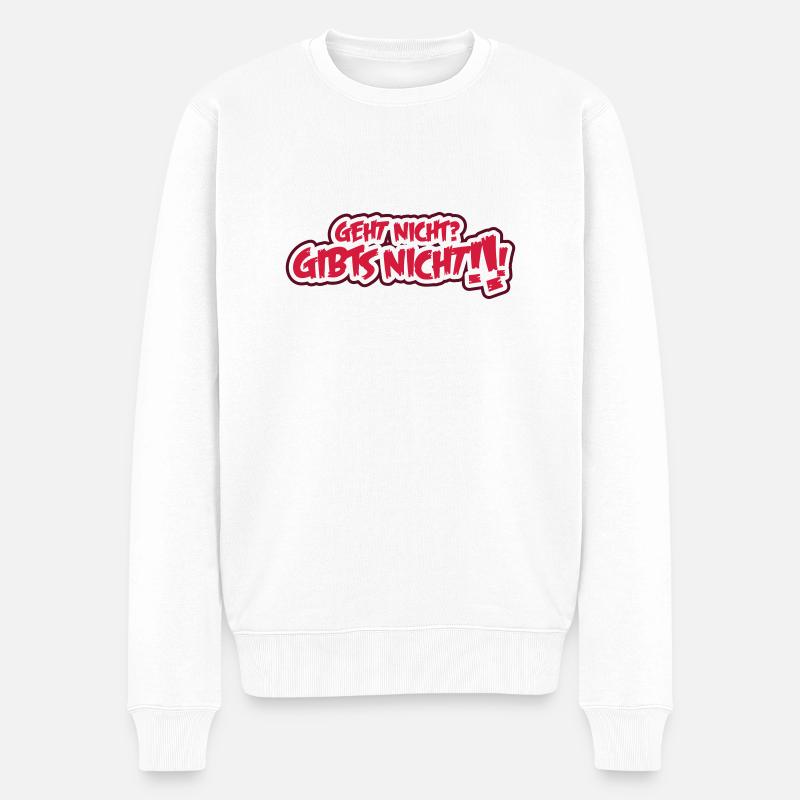 Geht Nicht? Gibt's Nicht!!! - Männer Premium Bio Pullover - Weiß