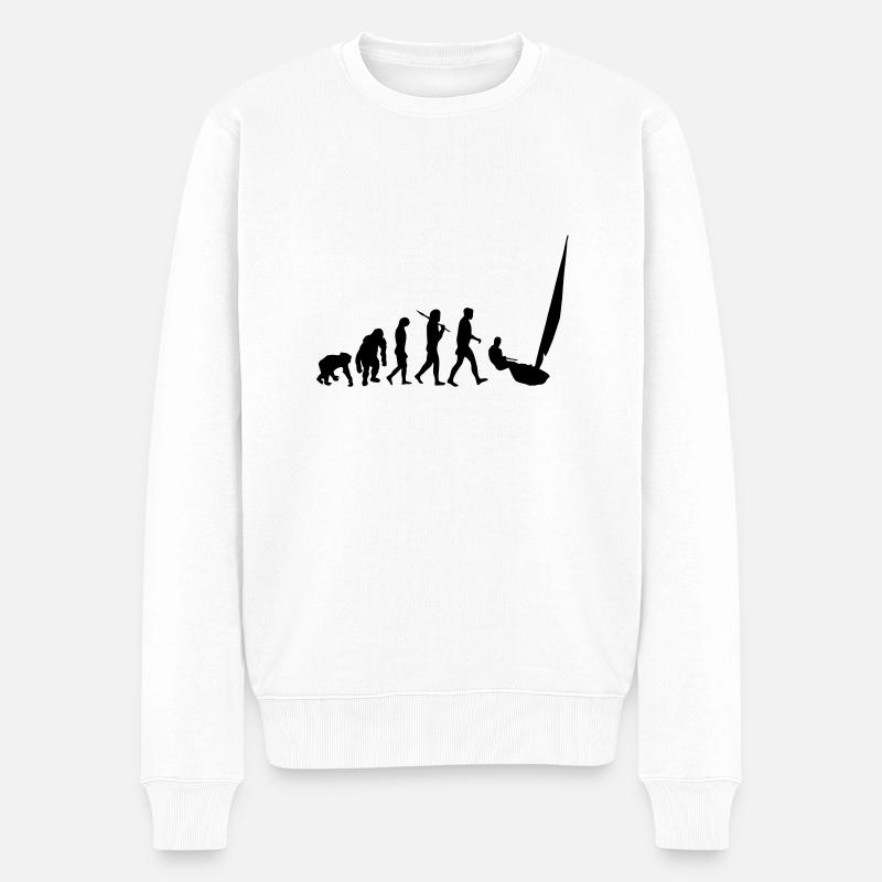 Evolution Sailing - Men's Premium Organic Jumper - white