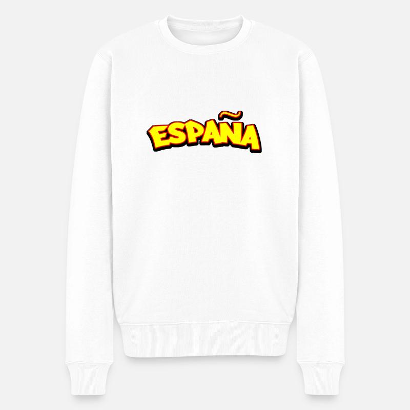 drapeau espagne españa - Pull Premium bio Homme - blanc
