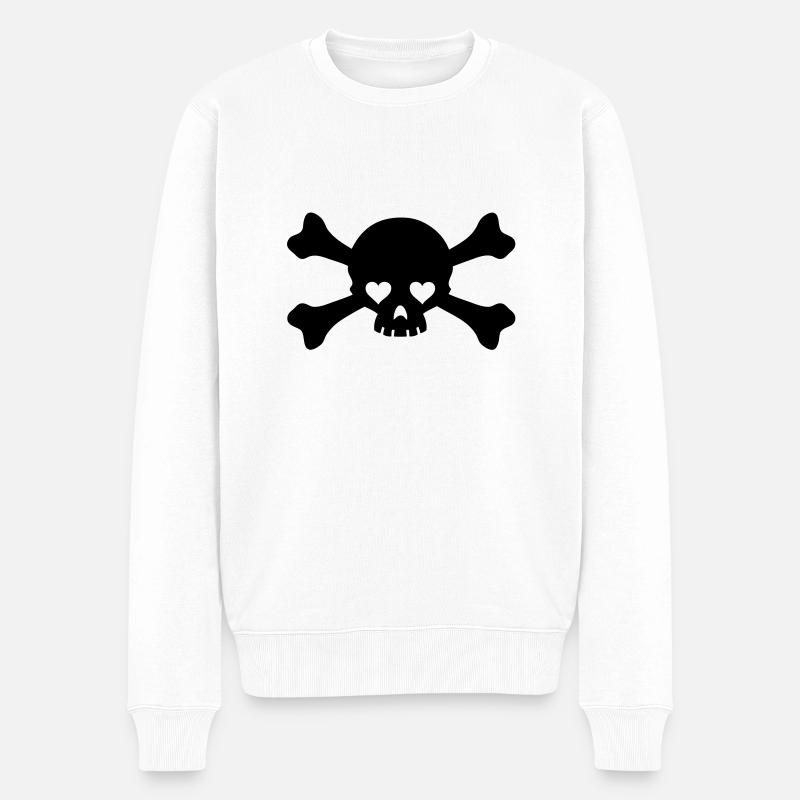 eyes skull - Pull Premium bio Homme - blanc