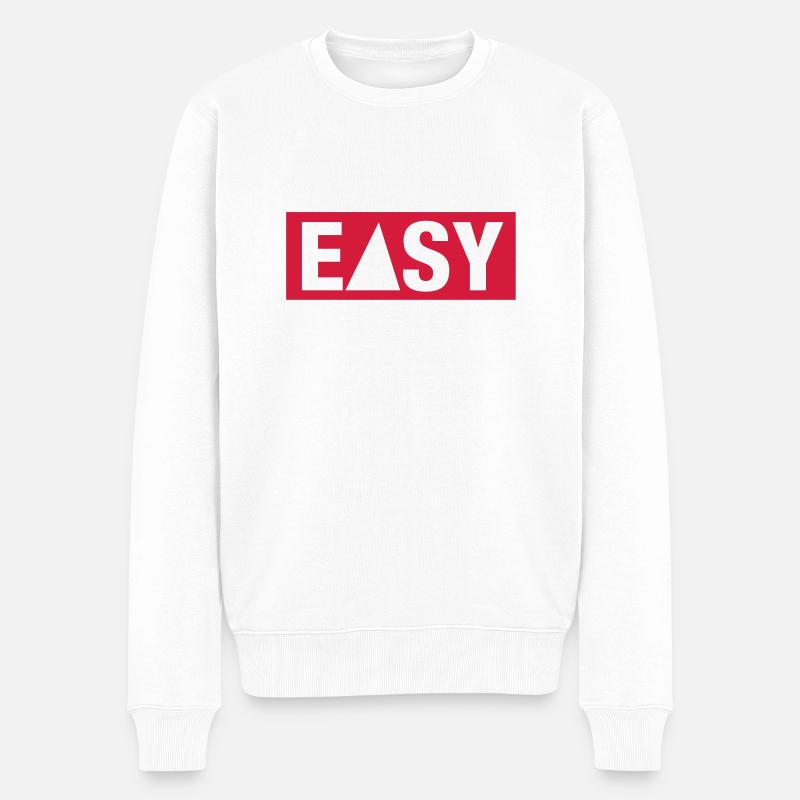 easy - Männer Premium Bio Pullover - Weiß