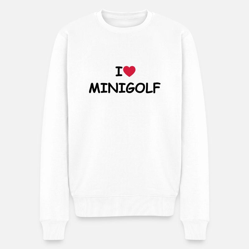 J'aime / coeur Mini Golf - Pull Premium bio Homme - blanc