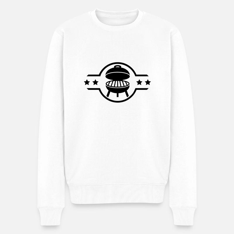 bbq_f1 - Männer Premium Bio Pullover - Weiß