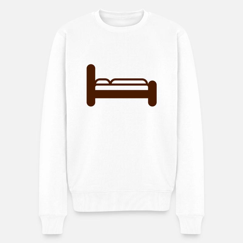 Bed - Männer Premium Bio Pullover - Weiß