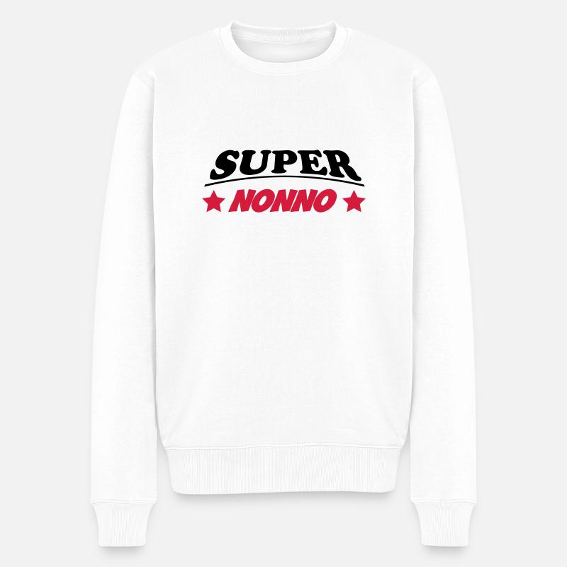 Super nonno 111 - Männer Premium Bio Pullover - Weiß