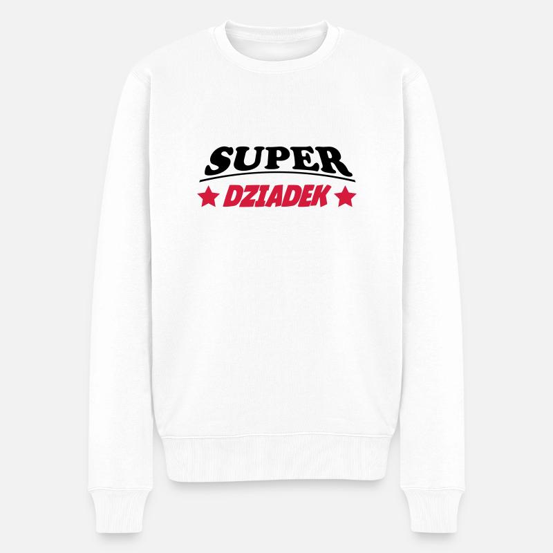 Super dziadek 111 - Männer Premium Bio Pullover - Weiß