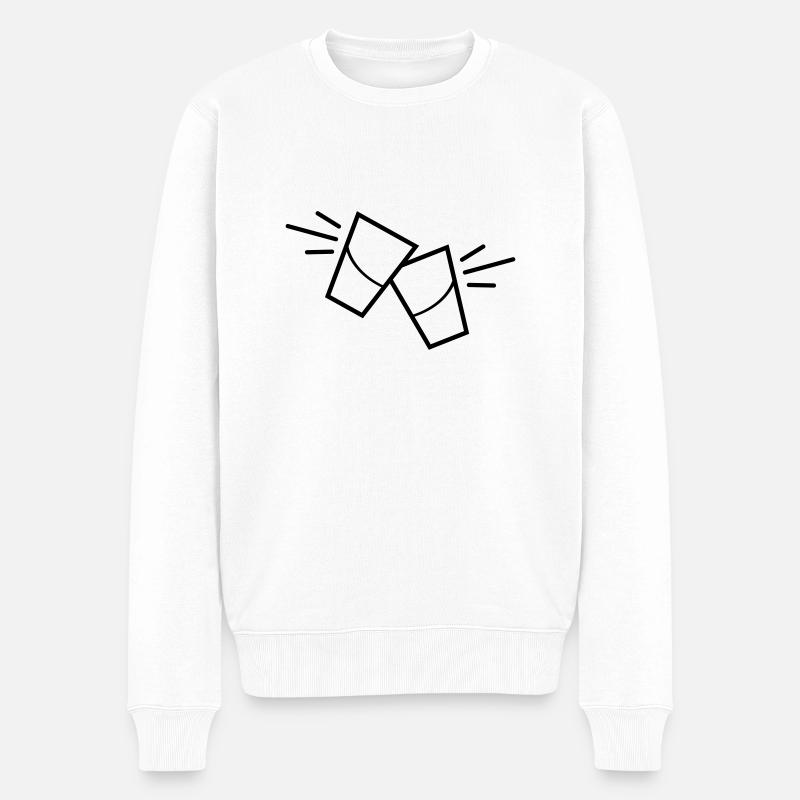 vodka kurze - Männer Premium Bio Pullover - Weiß