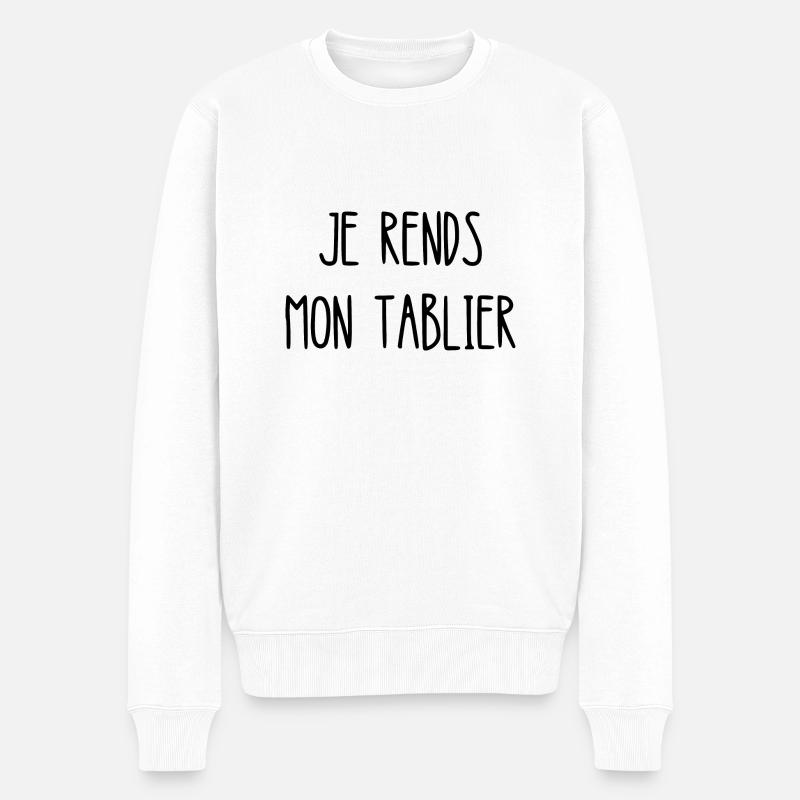 je rends mon tablier - Pull Premium bio Homme - blanc