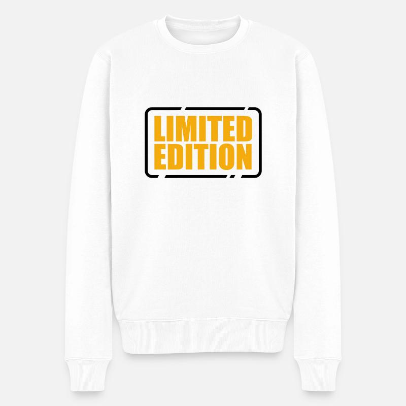 Limited Edition besonders einzigartig Unikat Juwel - Männer Premium Bio Pullover - Weiß