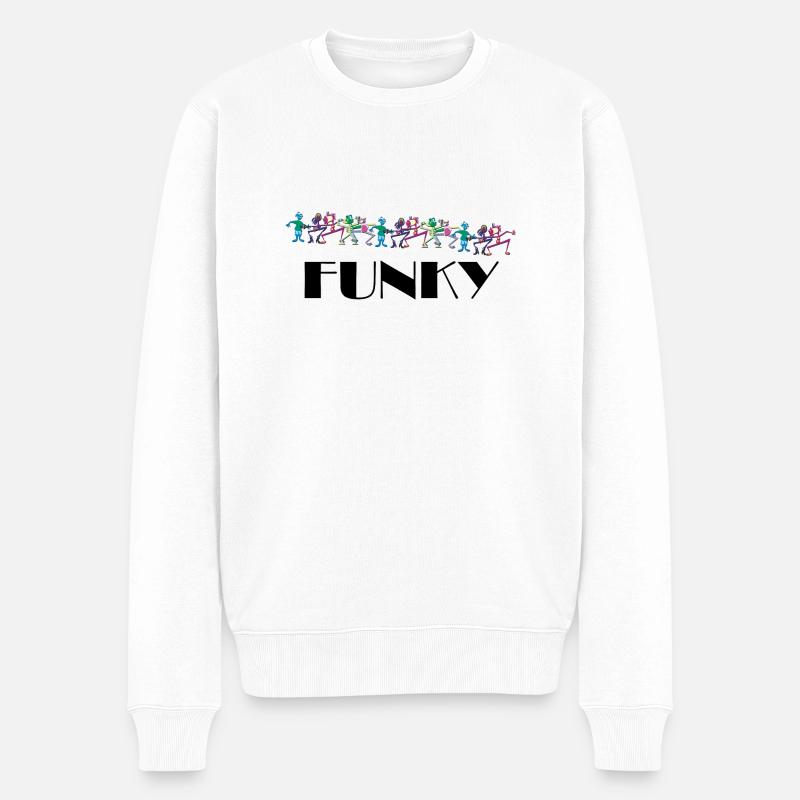 funky non conventionnel - Pull Premium bio Homme - blanc