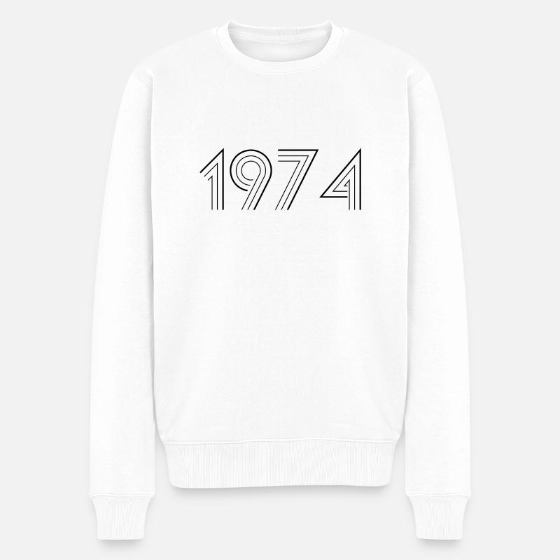 1974 - Männer Premium Bio Pullover - Weiß