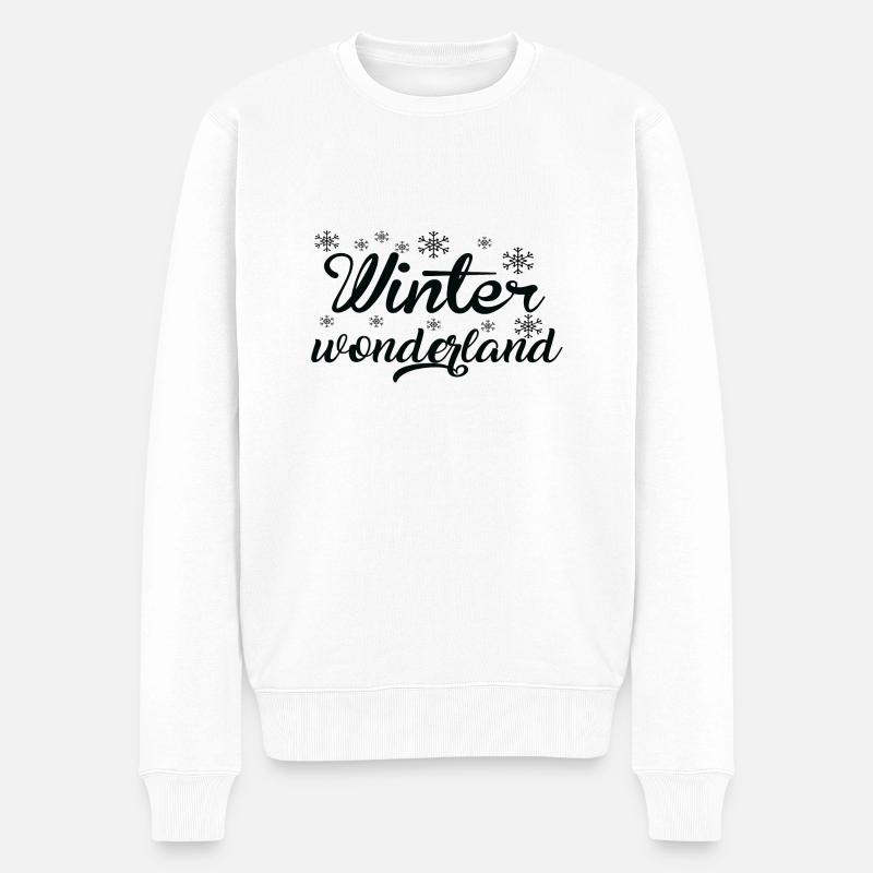 Winter Wonderland - Männer Premium Bio Pullover - Weiß