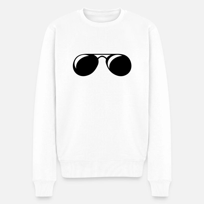 sonnenbrille - Männer Premium Bio Pullover - Weiß
