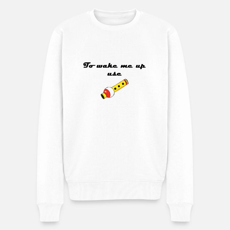 pokeflute - Pull Premium bio Homme - blanc