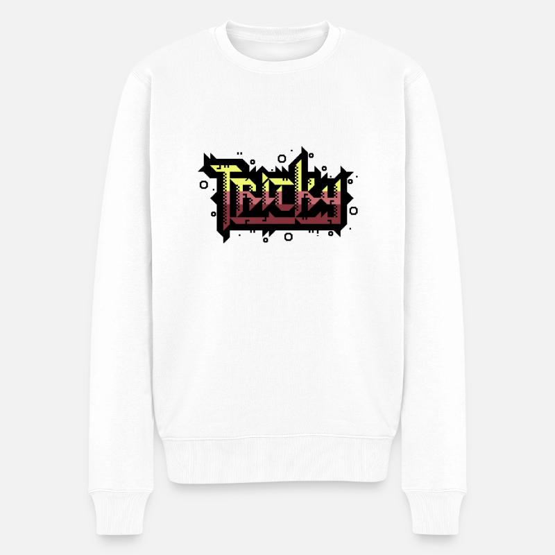 tricky PETSCII - Männer Premium Bio Pullover - Weiß