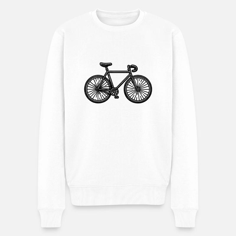 Vélo - Liberté Cycliste - Pull Premium bio Homme - blanc