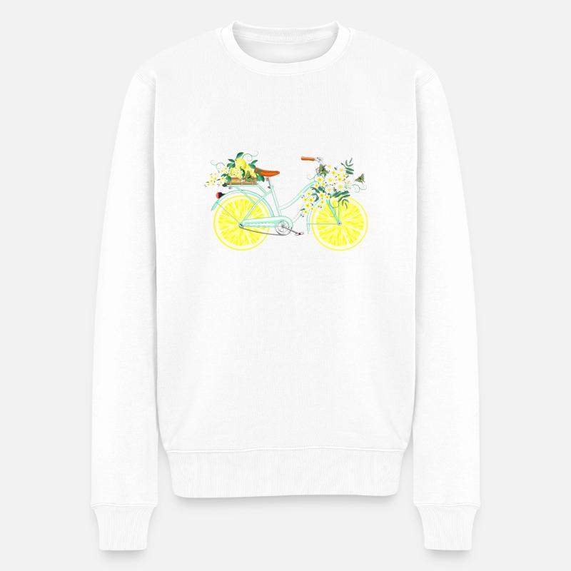 Vélo aux citrons - Pull Premium bio Homme - blanc