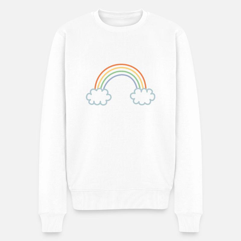 Teint arc-en-ciel - Pull Premium bio Homme - blanc