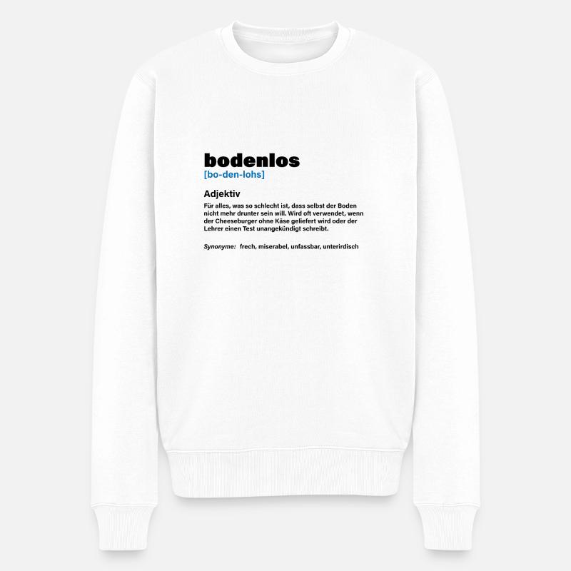 Sans fond – Quand c’est vraiment trop - Pull Premium bio Homme - blanc