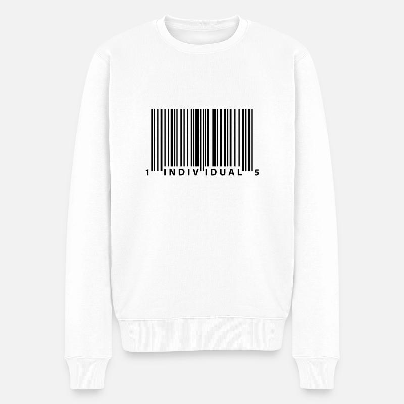 barcode_individual - Pull Premium bio Homme - blanc