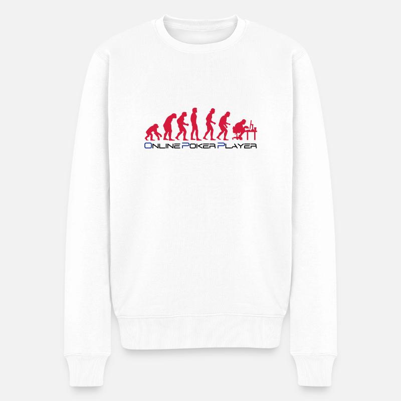 poker_evolution - Pull Premium bio Homme - blanc