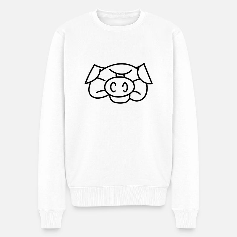 Cochon - Pull Premium bio Homme - blanc