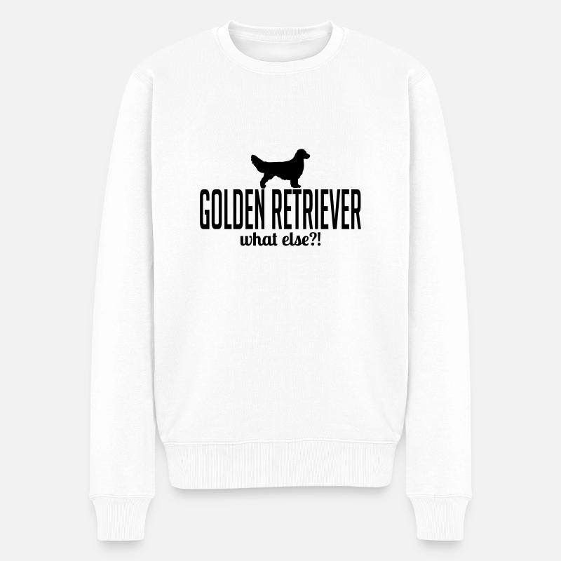 Golden retriever whatelse - Pull Premium bio Homme - blanc