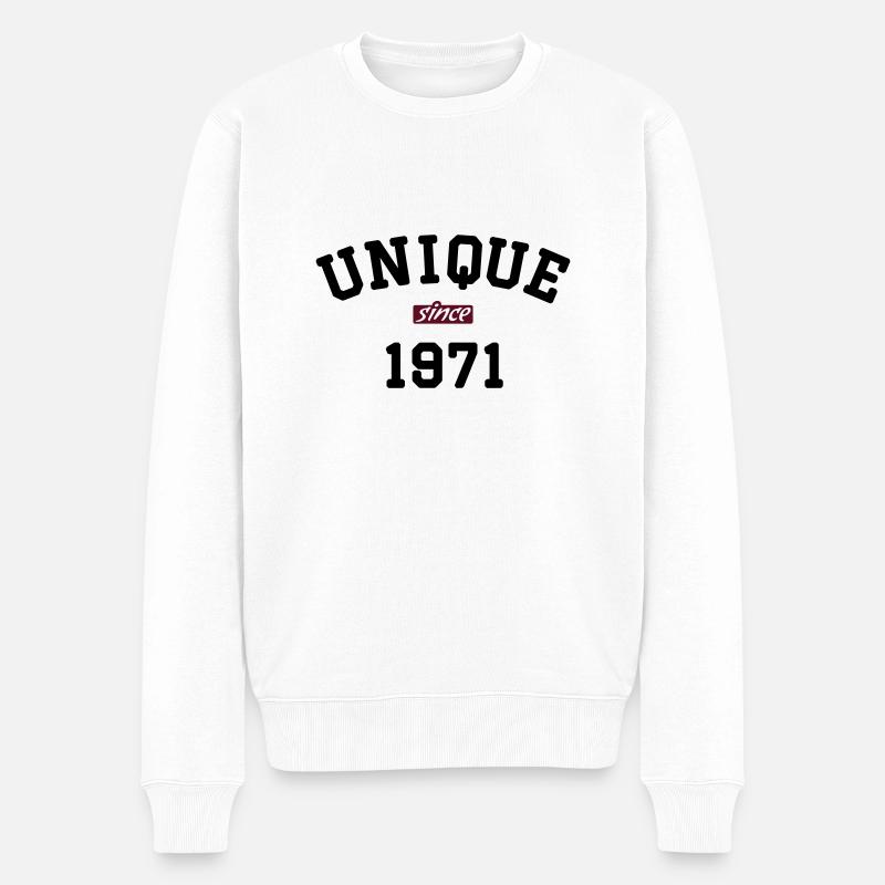 Unique Since 1971 - Männer Premium Bio Pullover - Weiß